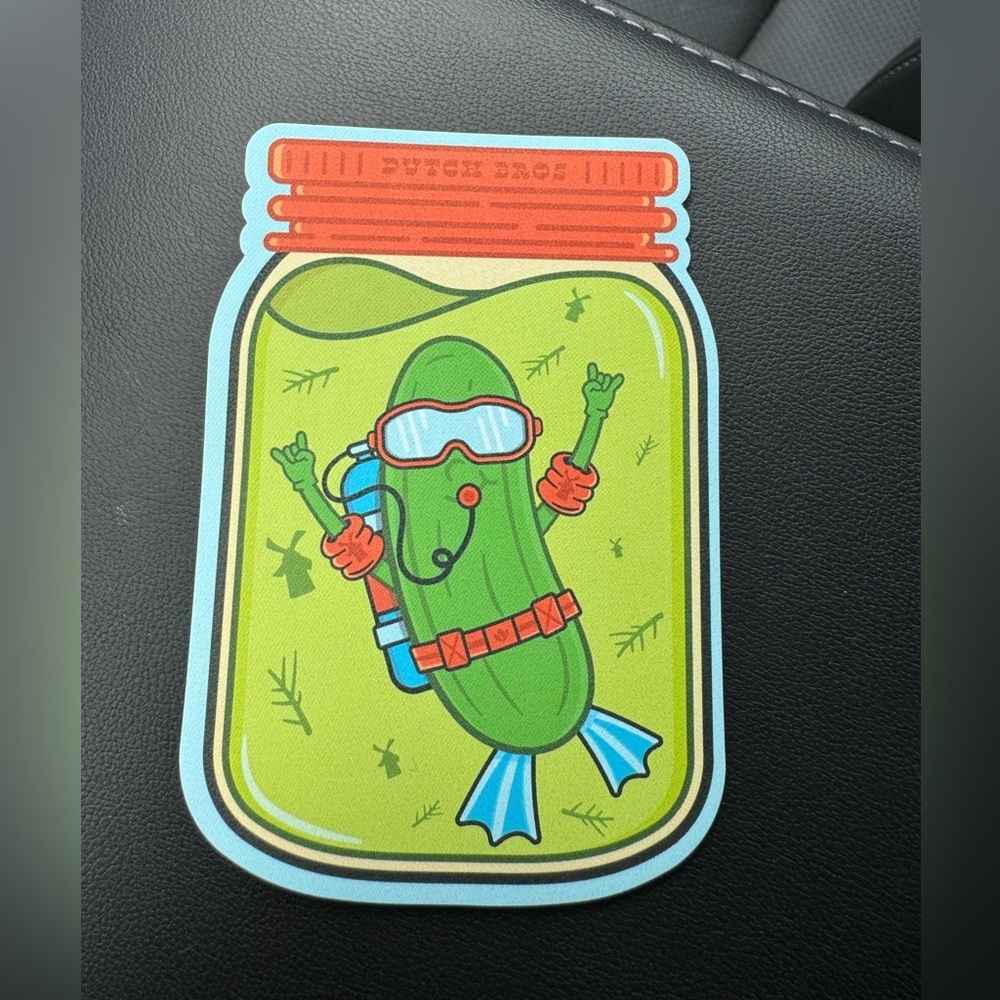 Dutch Bros ‘A Big Dill’ Pickle Sticker 4/2 - Scratch & Sniff